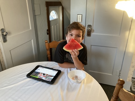 JB likes watermelon
